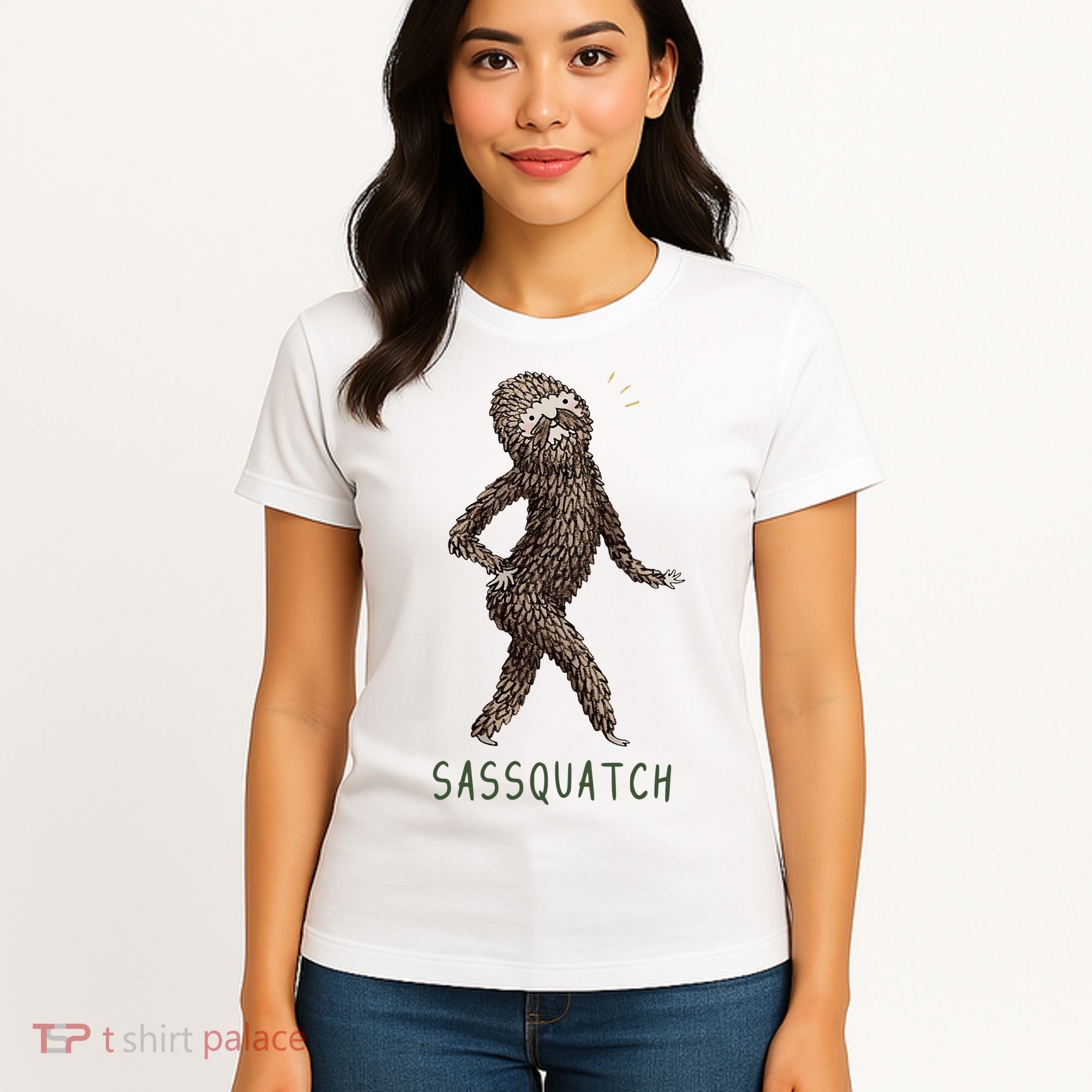 Bigfoot Sassquatch Funny Sassy Women's T-Shirt