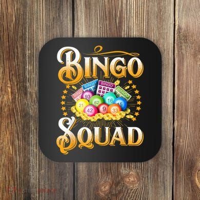 Bingo Squad Funny Gift For Bingo Player Grandma Coaster
