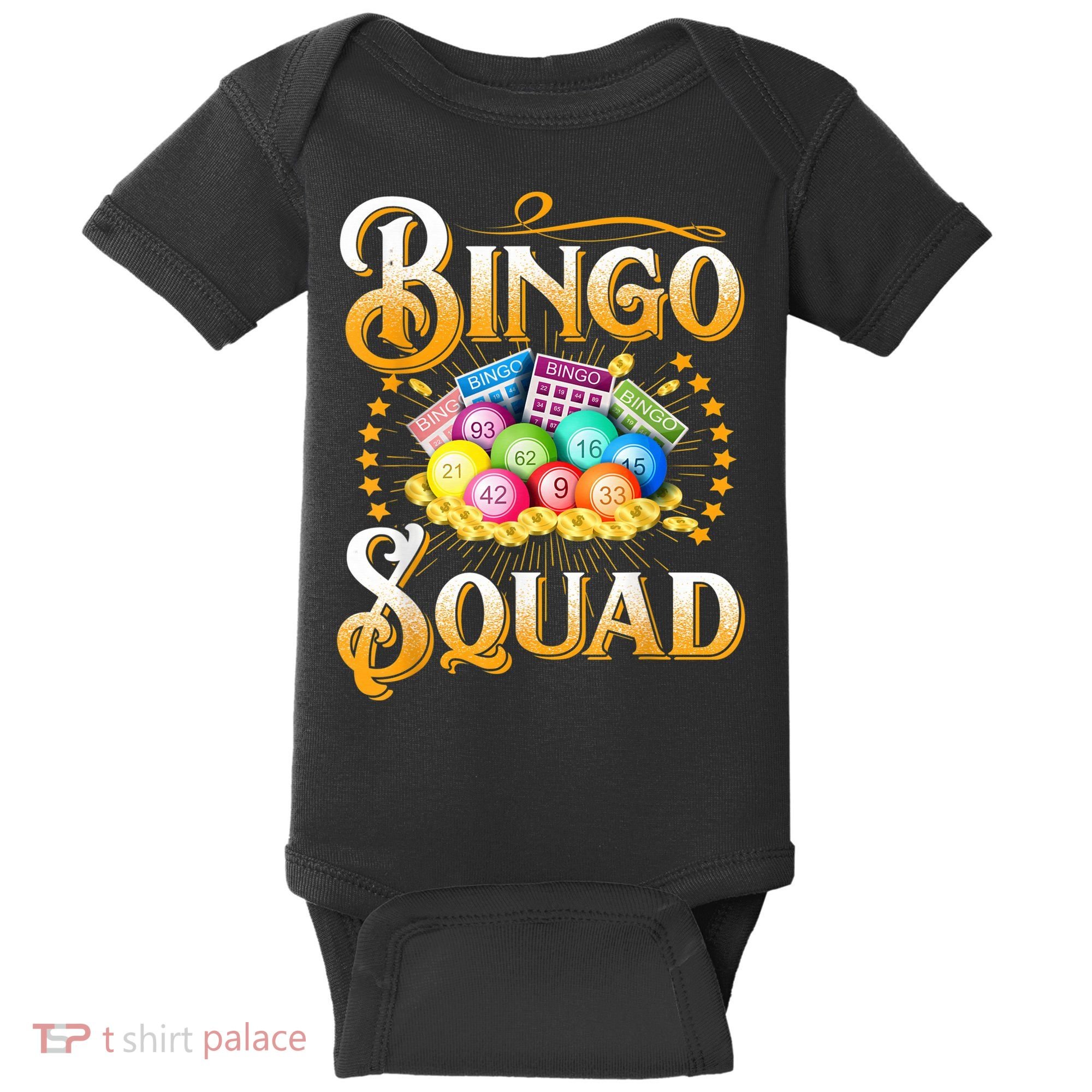 Bingo Squad Funny Gift For Bingo Player Grandma Baby Bodysuit