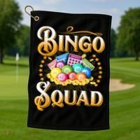 Bingo Squad Funny Gift For Bingo Player Grandma Golf Towel thumb 1