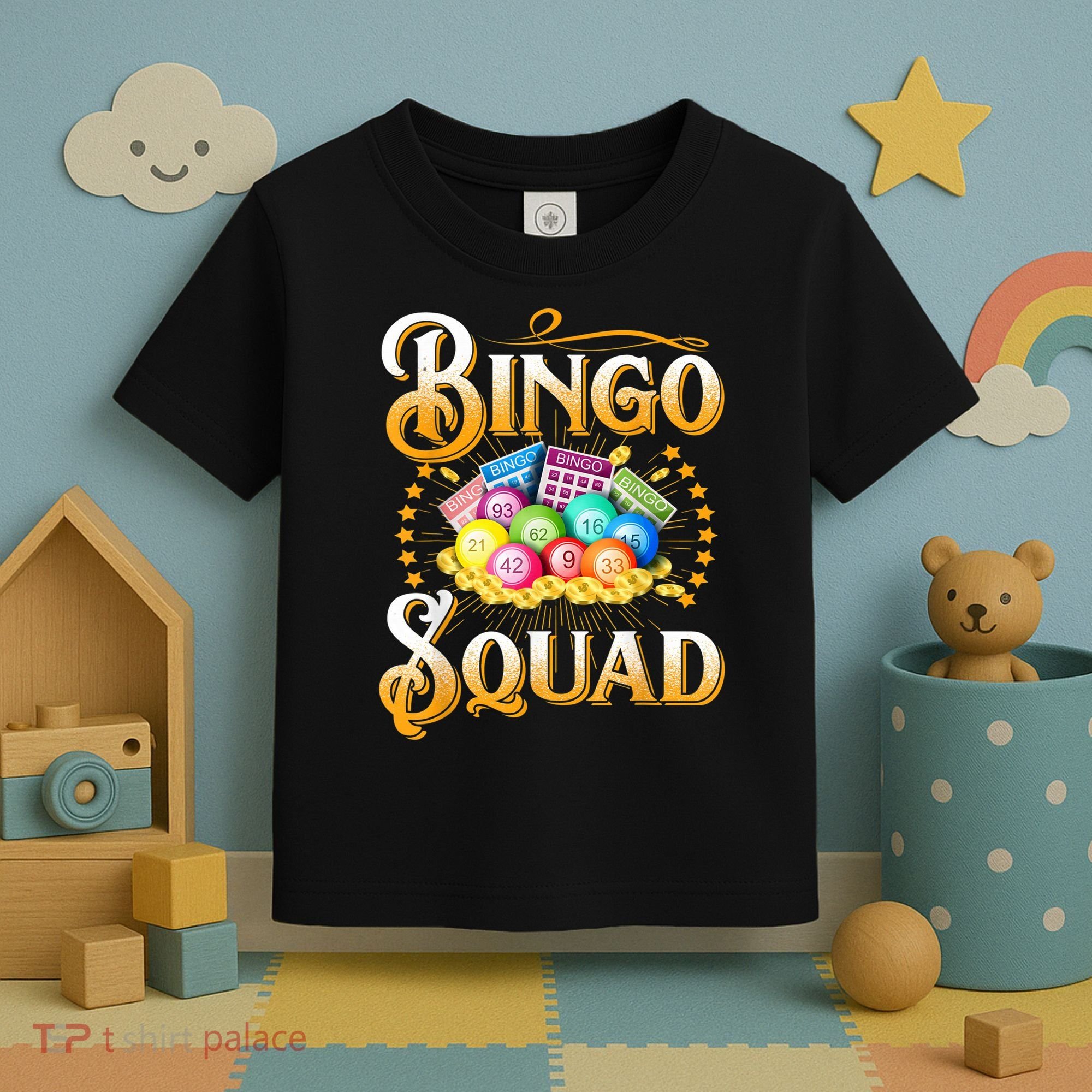 Bingo Squad Funny Gift For Bingo Player Grandma Toddler T-Shirt
