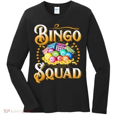 Bingo Squad Funny Gift For Bingo Player Grandma Women's Long Sleeve Shirt