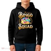 Bingo Squad Funny Gift For Bingo Player Grandma Kids Hoodie thumb 4