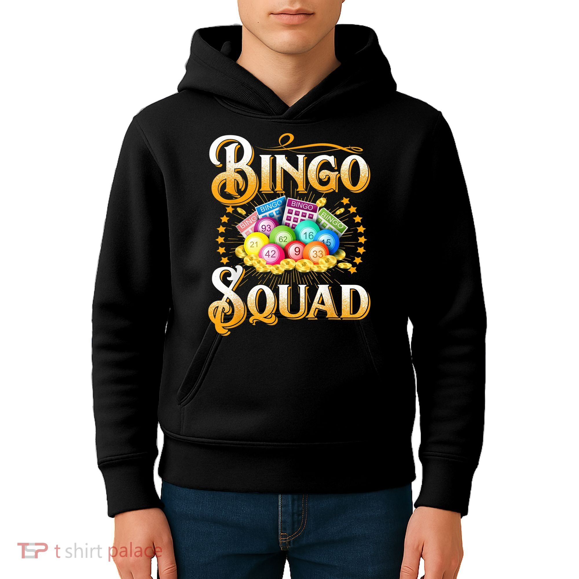 Bingo Squad Funny Gift For Bingo Player Grandma Kids Hoodie