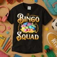 Bingo Squad Funny Gift For Bingo Player Grandma Kids T-Shirt thumb 3