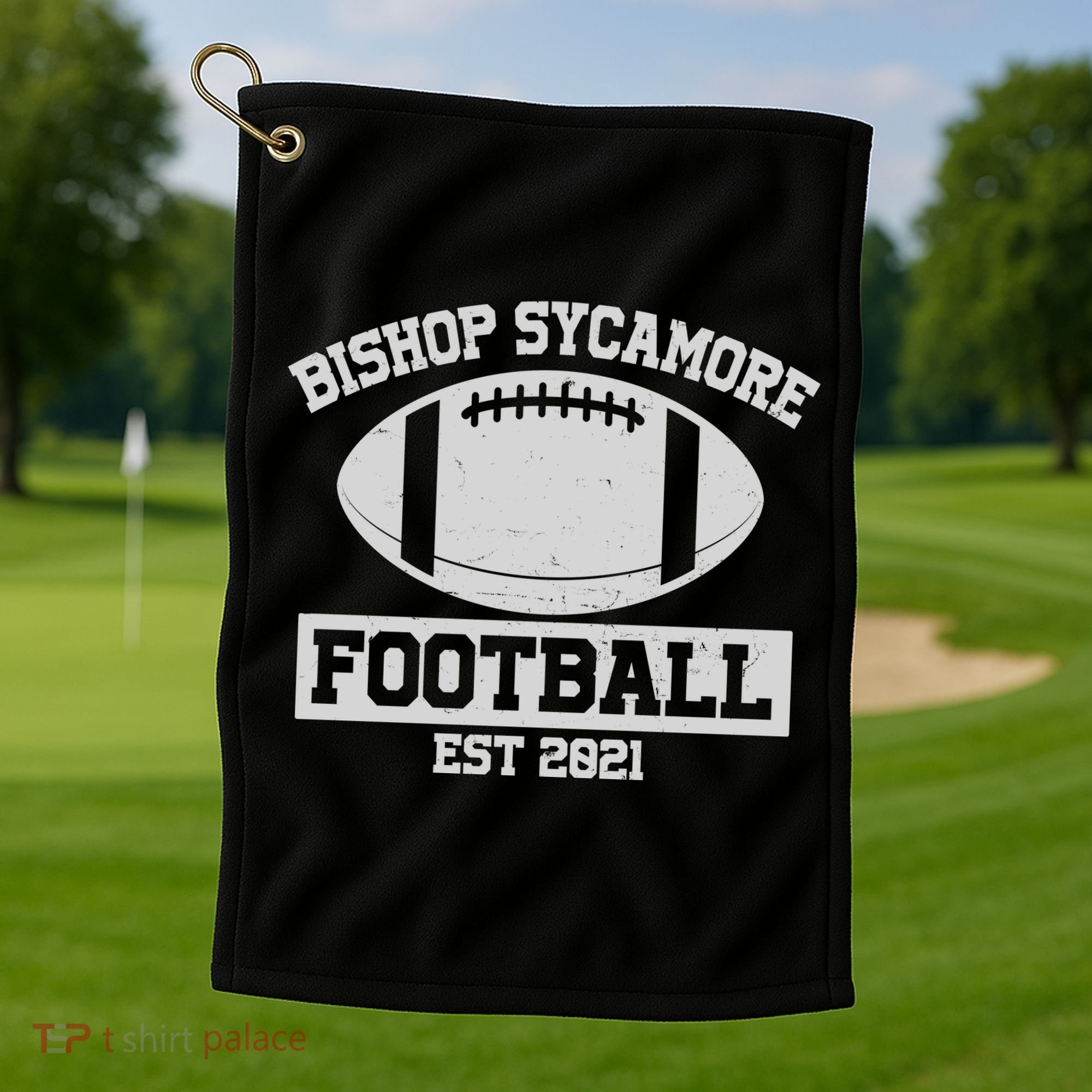 Bishop Sycamore Football EST 2021 Logo Golf Towel