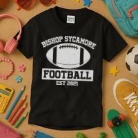 Bishop Sycamore Football EST 2021 Logo Kids T-Shirt thumb 3