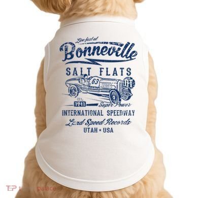 Bonneville Salt Flats Utah Speedway Distressed Design Doggie Tank
