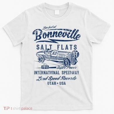Bonneville Salt Flats Utah Speedway Distressed Design T-Shirt