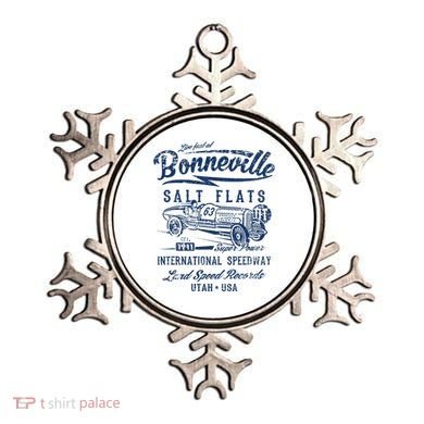 Bonneville Salt Flats Utah Speedway Distressed Design Ornament