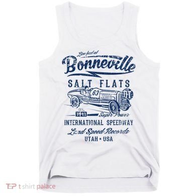 Bonneville Salt Flats Utah Speedway Distressed Design Tank Top