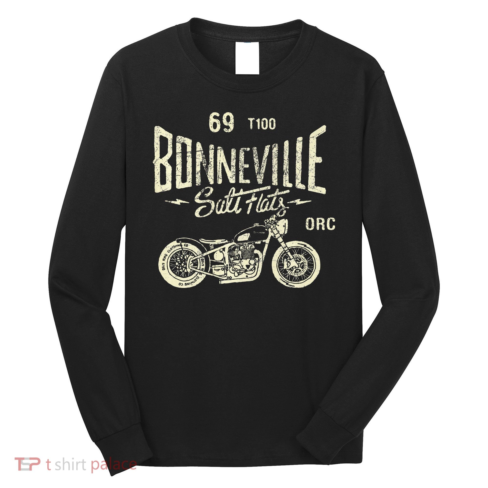 Bonneville Salt Flats Motorcycle Racing Gift Long Sleeve Shirt