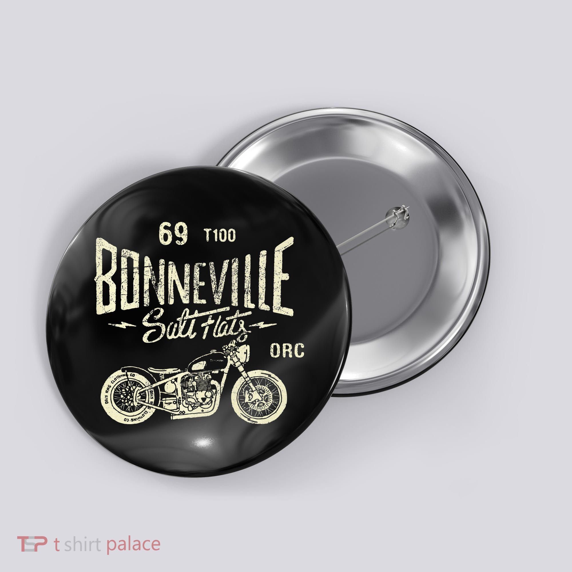 Bonneville Salt Flats Motorcycle Racing Gift Button