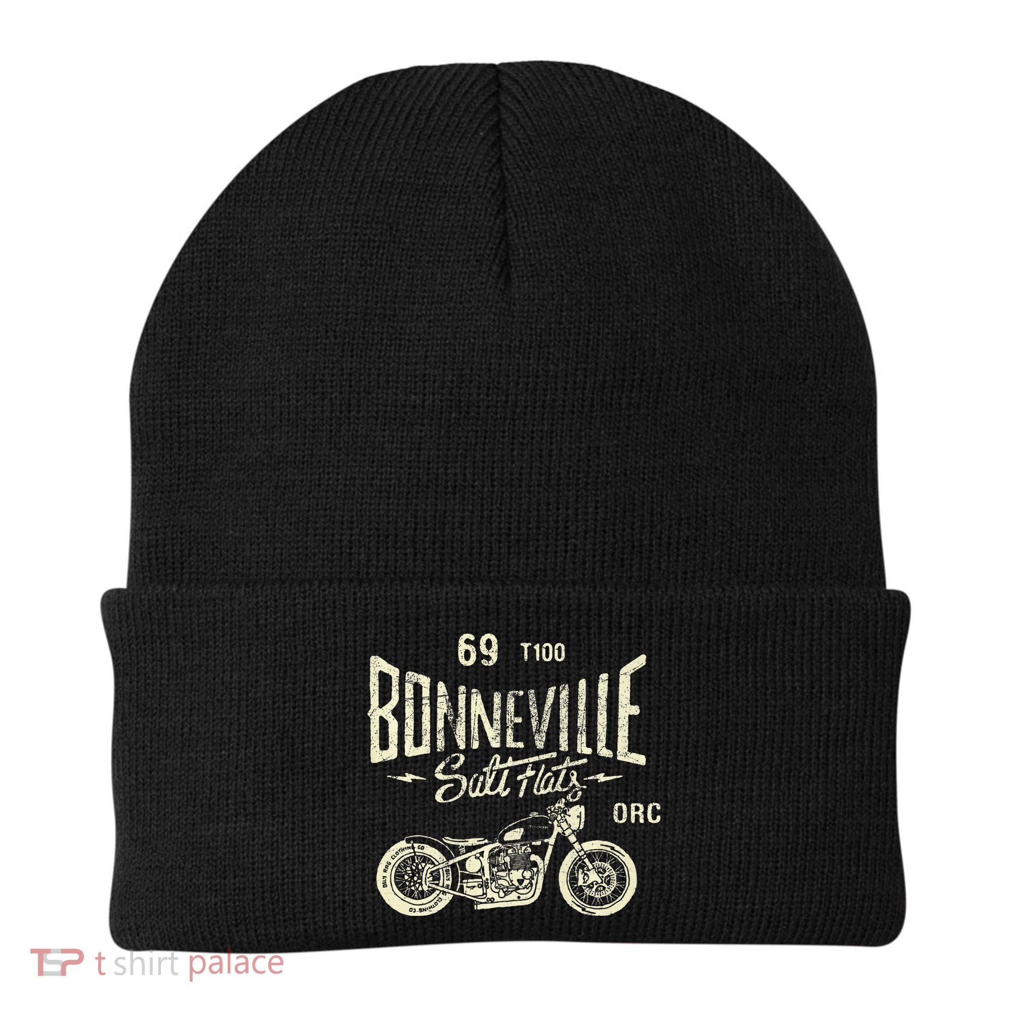 Bonneville Salt Flats Motorcycle Racing Gift Beanie