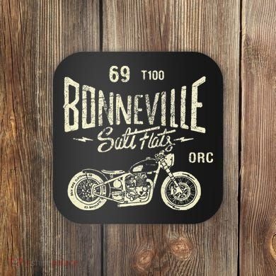 Bonneville Salt Flats Motorcycle Racing Gift Coaster