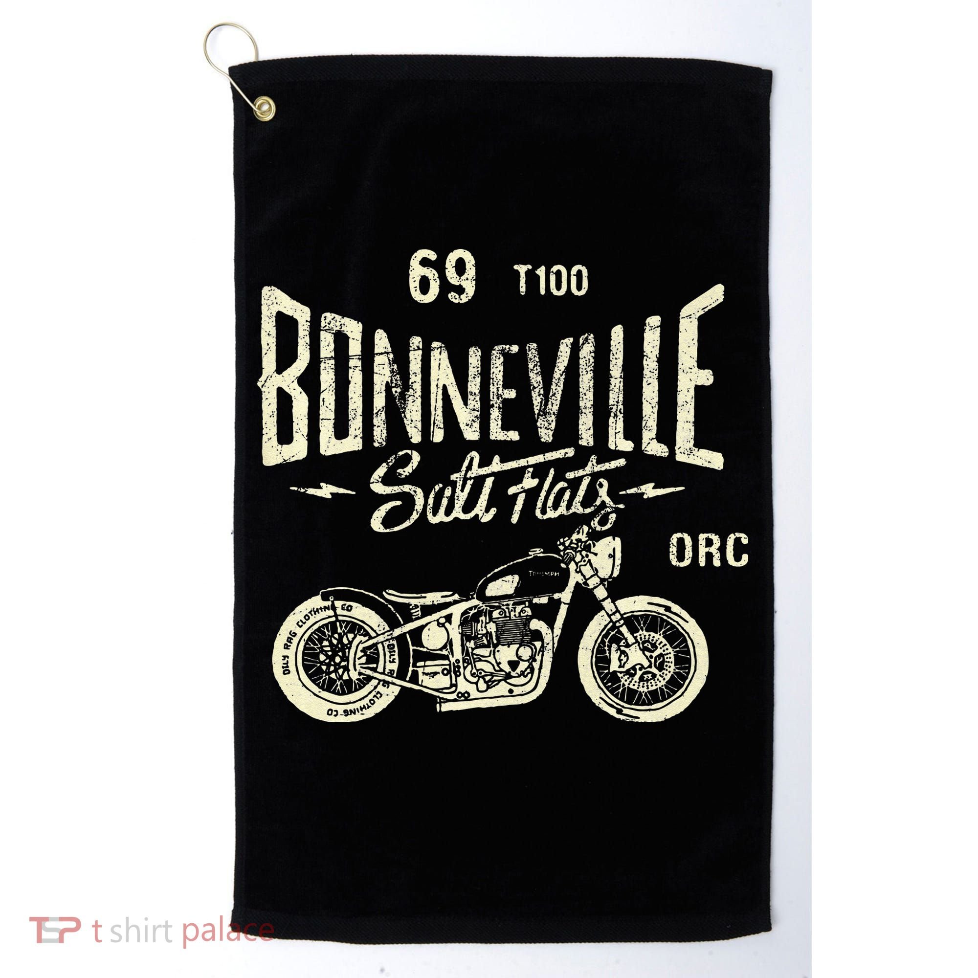 Bonneville Salt Flats Motorcycle Racing Gift Golf Towel