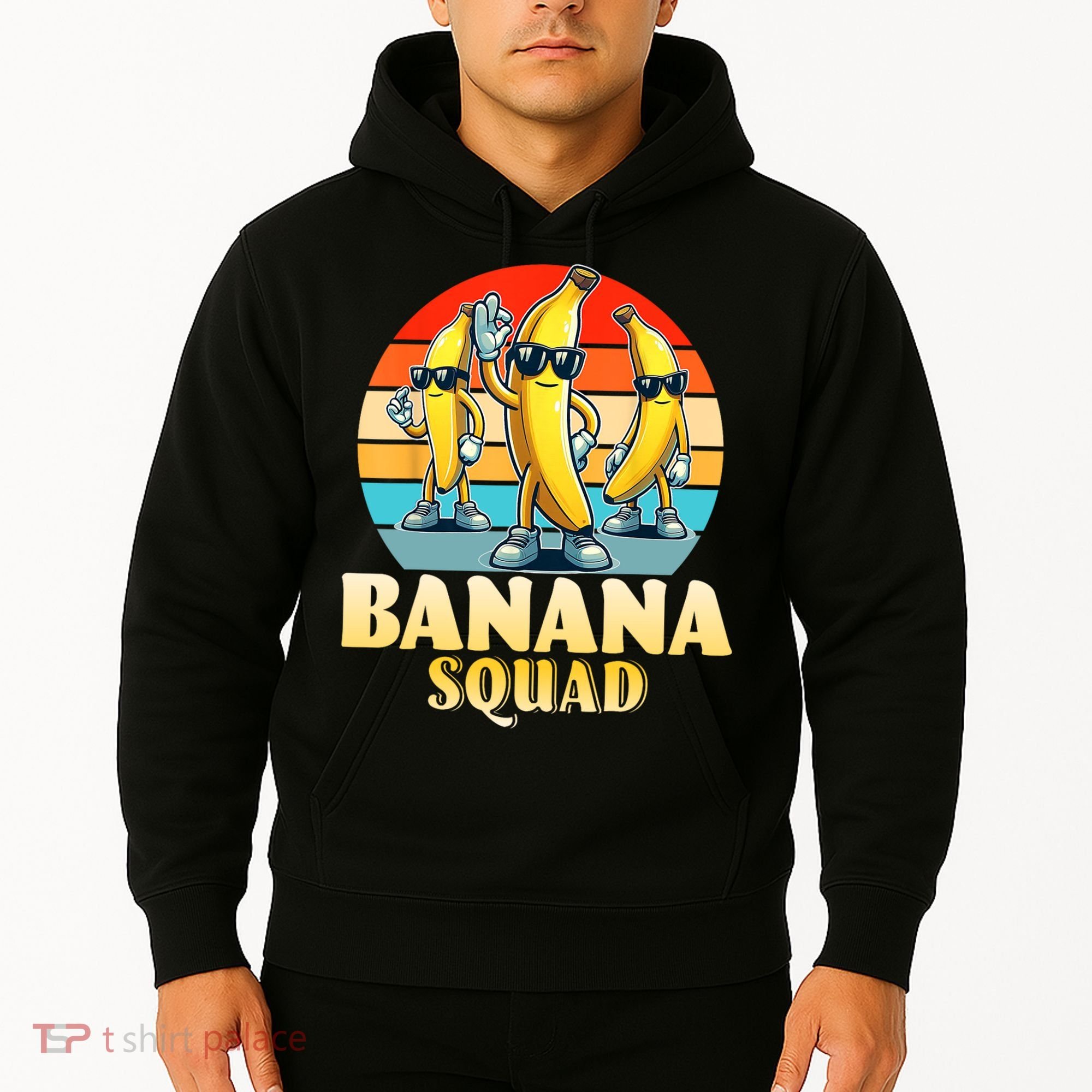 Banana Squad Funny Yellow Banana Lover Fruit Hoodie