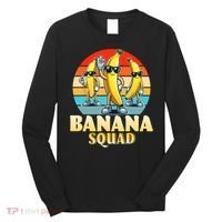 Banana Squad Funny Yellow Banana Lover Fruit Long Sleeve Shirt thumb 0