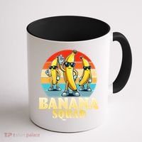 Banana Squad Funny Yellow Banana Lover Fruit Coffee Mug thumb 1