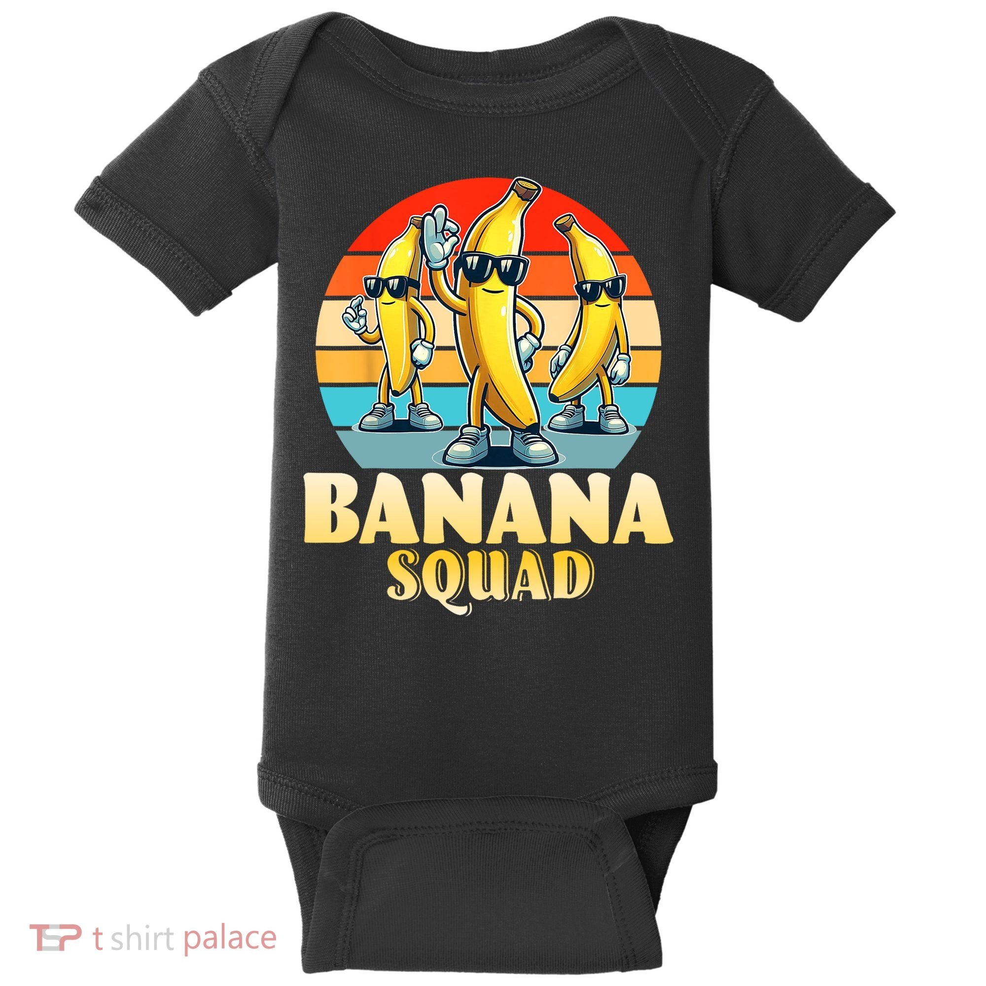 Banana Squad Funny Yellow Banana Lover Fruit Baby Bodysuit