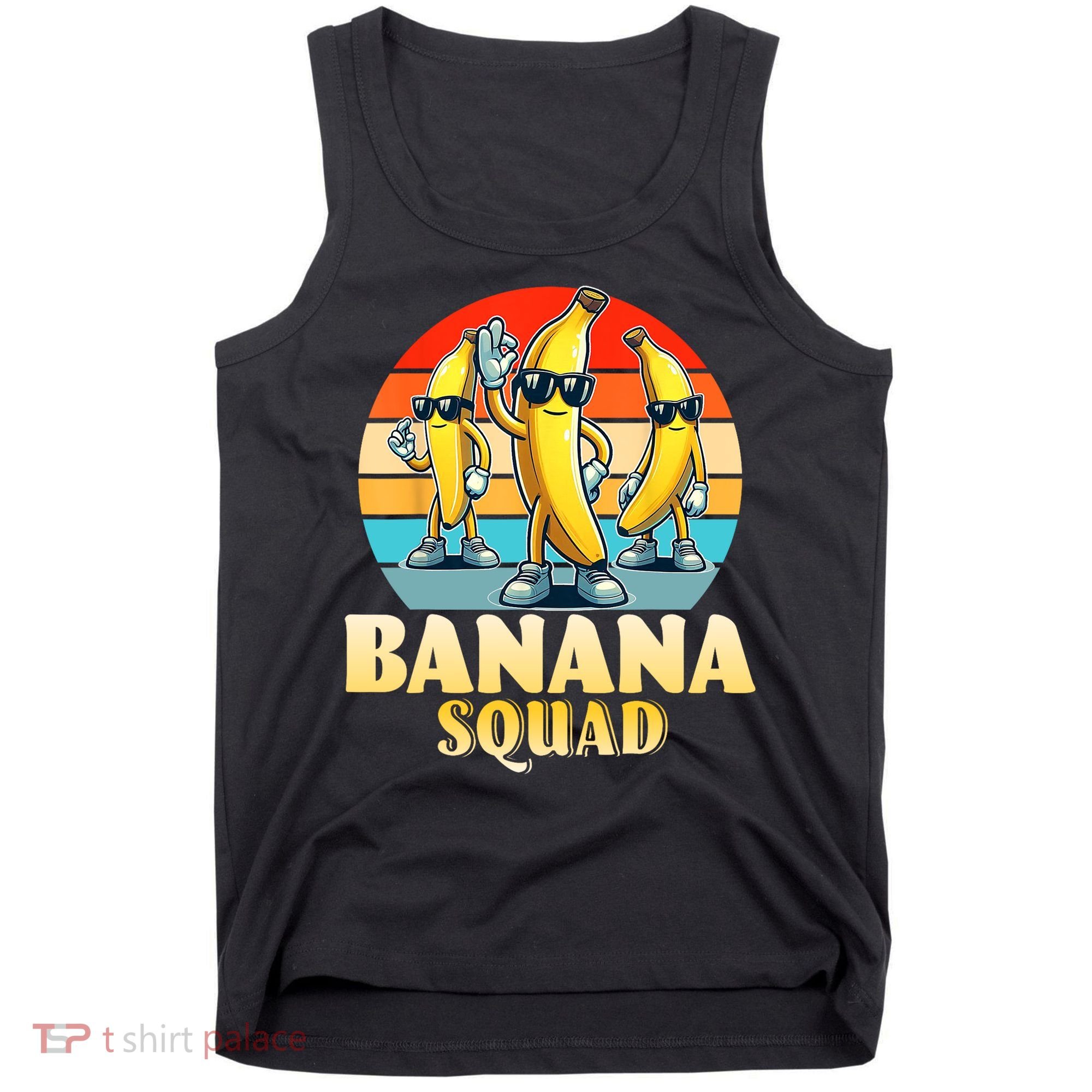Banana Squad Funny Yellow Banana Lover Fruit Tank Top