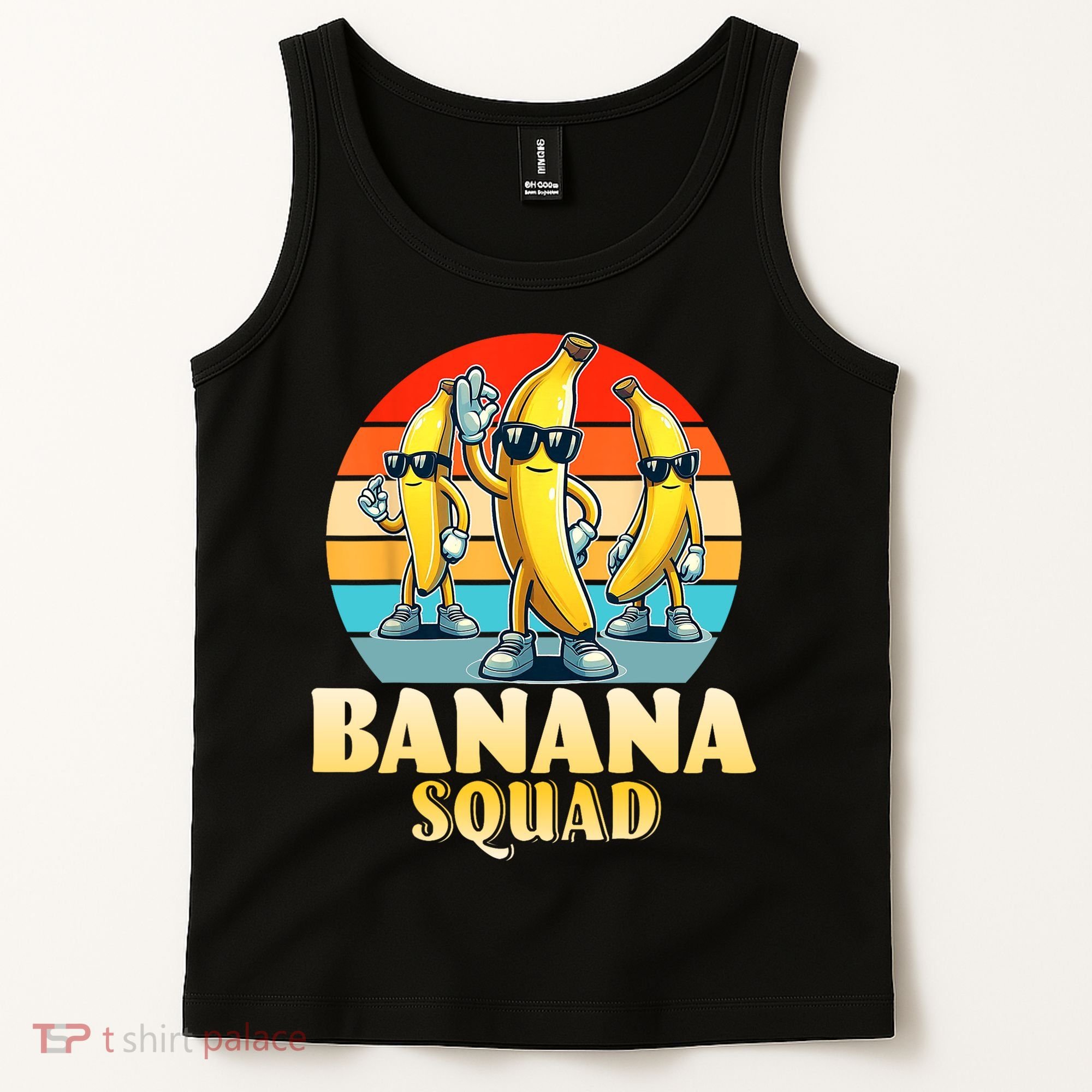 Banana Squad Funny Yellow Banana Lover Fruit Tank Top