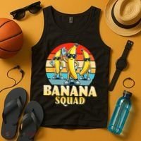 Banana Squad Funny Yellow Banana Lover Fruit Tank Top thumb 4