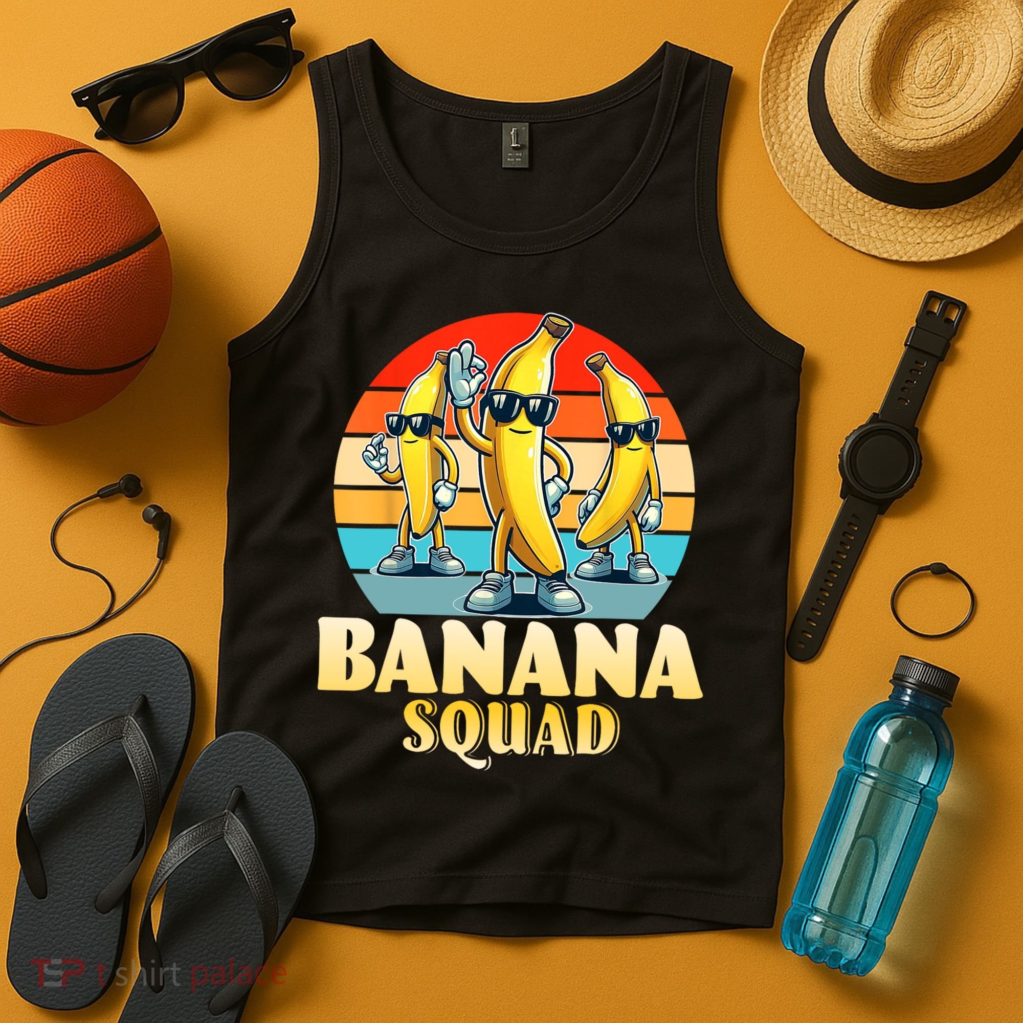 Banana Squad Funny Yellow Banana Lover Fruit Tank Top