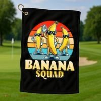Banana Squad Funny Yellow Banana Lover Fruit Golf Towel thumb 1