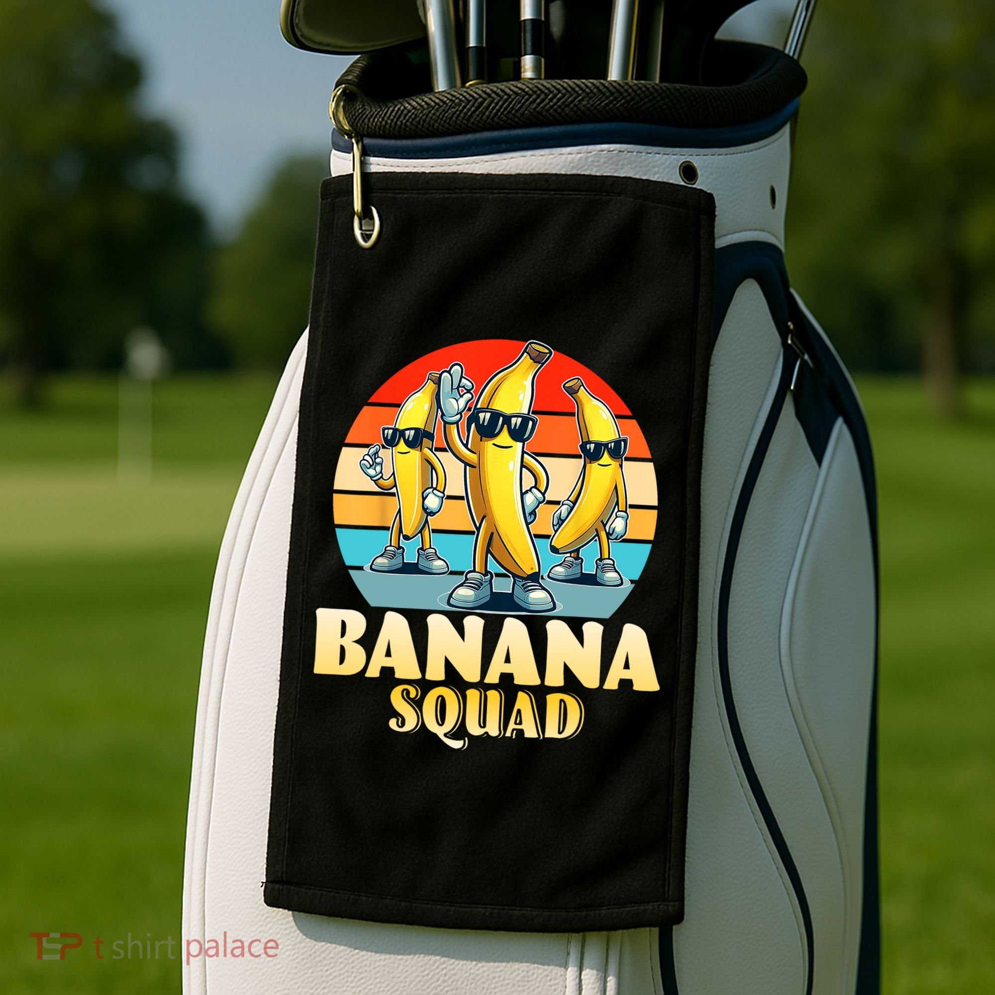 Banana Squad Funny Yellow Banana Lover Fruit Golf Towel