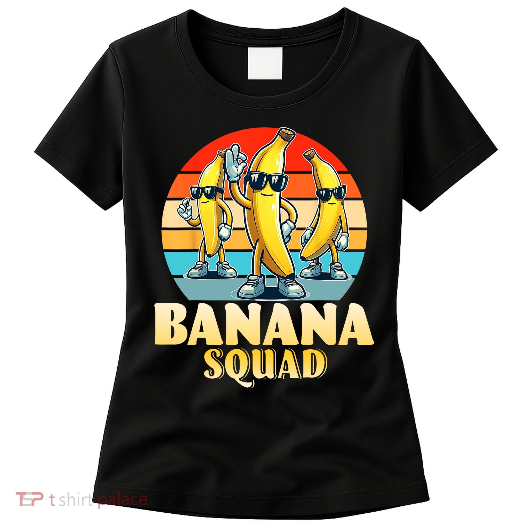 Banana Squad Funny Yellow Banana Lover Fruit Women's T-Shirt