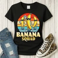 Banana Squad Funny Yellow Banana Lover Fruit Women's T-Shirt thumb 3