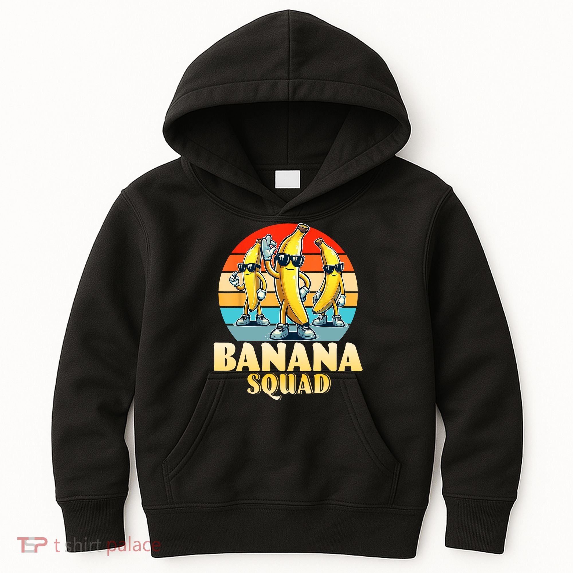 Banana Squad Funny Yellow Banana Lover Fruit Kids Hoodie