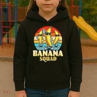 Banana Squad Funny Yellow Banana Lover Fruit Kids Hoodie thumb 3