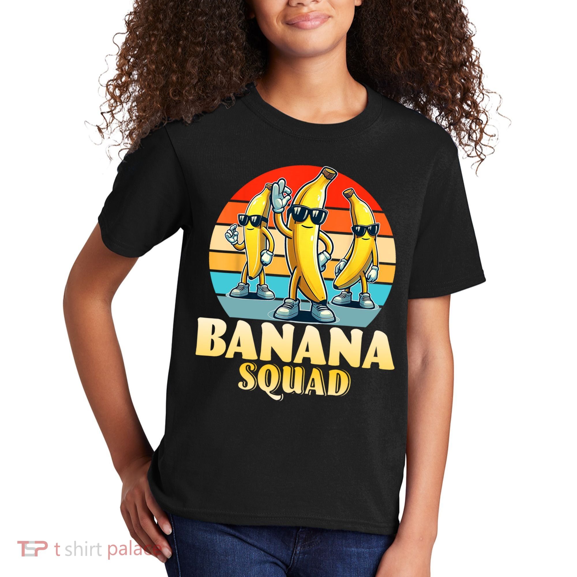 Banana Squad Funny Yellow Banana Lover Fruit Kids T-Shirt