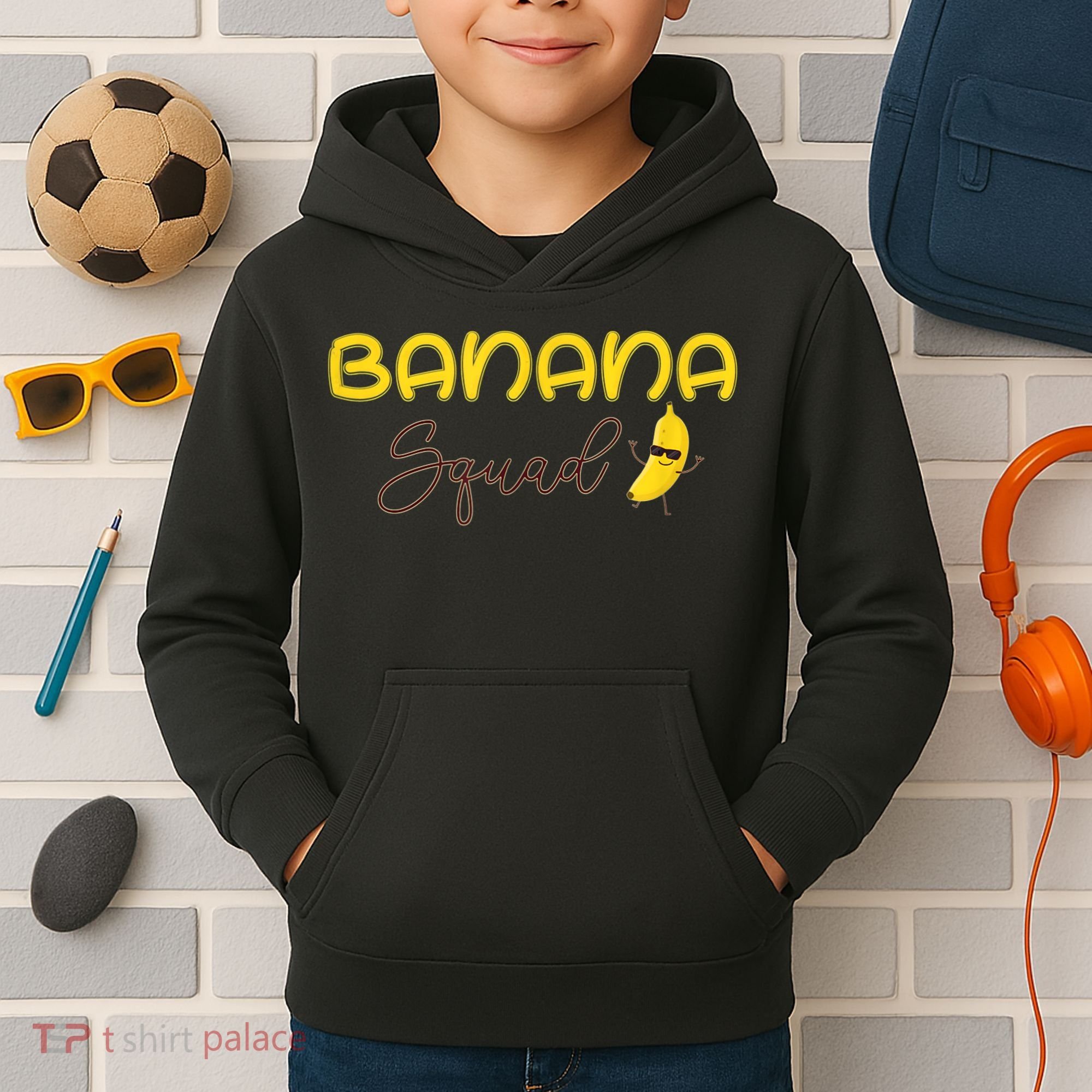 Banana Squad Funny Banana Outfit Fruit Lover Gift Kids Hoodie