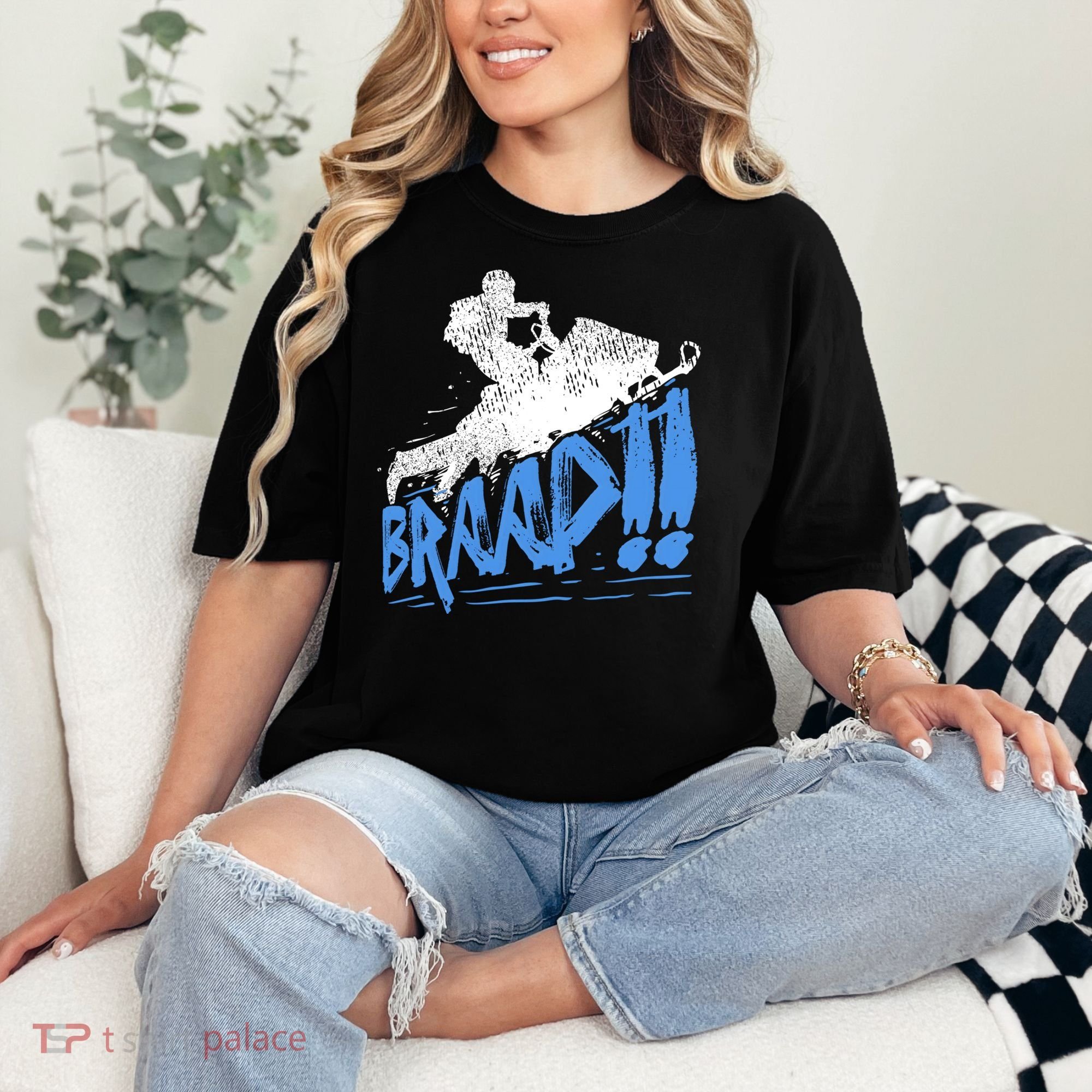 Braap Snowmobiling Gift Cool Snowmobile Driver Gift Comfort Colors T-Shirt