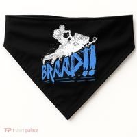 Braap Snowmobiling Gift Cool Snowmobile Driver Gift USA-Made Doggie Bandana thumb 0