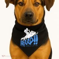 Braap Snowmobiling Gift Cool Snowmobile Driver Gift USA-Made Doggie Bandana thumb 1