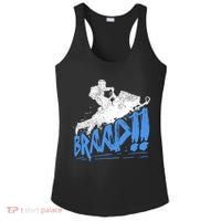 Braap Snowmobiling Gift Cool Snowmobile Driver Gift Ladies PosiCharge Competitor Racerback Tank thumb 0