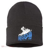 Braap Snowmobiling Gift Cool Snowmobile Driver Gift Sustainable Knit Beanie thumb 0