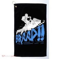 Braap Snowmobiling Gift Cool Snowmobile Driver Gift Golf Towel thumb 0