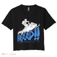 Braap Snowmobiling Gift Cool Snowmobile Driver Gift Women's Crop Top Tee thumb 0