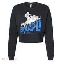 Braap Snowmobiling Gift Cool Snowmobile Driver Gift Cropped Pullover Crew thumb 0