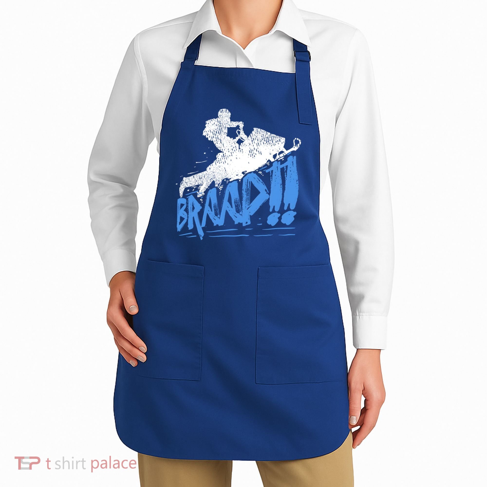 Braap Snowmobiling Gift Cool Snowmobile Driver Gift Apron