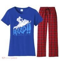 Braap Snowmobiling Gift Cool Snowmobile Driver Gift Women's Flannel Pajama Set thumb 0