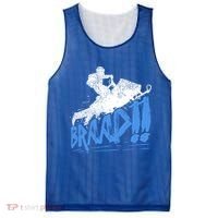 Braap Snowmobiling Gift Cool Snowmobile Driver Gift Mesh Reversible Basketball Jersey Tank thumb 0