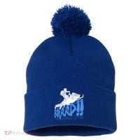 Braap Snowmobiling Gift Cool Snowmobile Driver Gift Pom Pom 12in Knit Beanie thumb 0