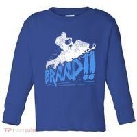 Braap Snowmobiling Gift Cool Snowmobile Driver Gift Toddler Long Sleeve Shirt thumb 0