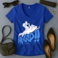 Braap Snowmobiling Gift Cool Snowmobile Driver Gift Women's V-Neck T-Shirt thumb 2